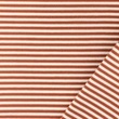 [S1685R-1126] [S1685R] Jersey-Jacquard Streifen mit Off White (Ziegel Rot)