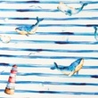 [S1432R-187336] [S1432R] Jersey Digital Printed Stripes and Friends Snoozy Fabrics (Design C)