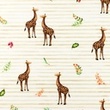 [S1436R-187364] [S1436R] Poplin Digital Printed Stripes and Friends Snoozy Fabrics (Design A)