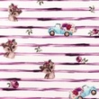 [S1438R-187386] [S1438R] Poplin Digital Printed Stripes and Friends Snoozy Fabrics (Design E)