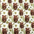 [S1676R-3731] [S1676R] Jersey Digital Printed Bears And Birds (Cute Bear)