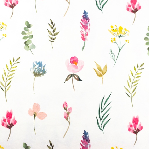 [S1677R] Jersey Digital Printed Bees And Flowers