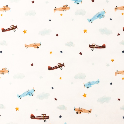 [S1701R] Jersey Digital Printed Plane Snoozy Fabrics