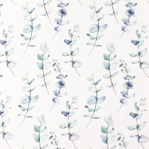 [S1507R] Jersey Digital Printed Blue Flowers Snoozy Fabrics
