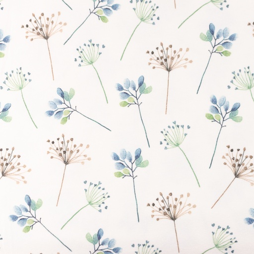 [S1507R] Jersey Digital Printed Blue Flowers Snoozy Fabrics