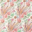 [S1447R-187449] [S1447R] Jersey Digital Printed Painted Flowers Snoozy Fabrics (Design C)