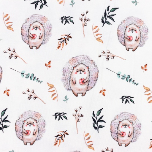 [S1450R] Jersey Digital Printed Hedgehog Snoozy Fabrics