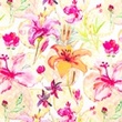[S1454R-187499] [S1454R] Jersey Digital Printed Watercolour Flowers Snoozy Fabrics (Design B)
