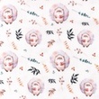 [S1461R-187547] [S1461R] Double Gauze Crinkled Digital Printed Hedgehog Snoozy Fabrics (Design A)