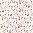 [S1461R-187549] [S1461R] Double Gauze Crinkled Digital Printed Hedgehog Snoozy Fabrics (Design C)