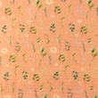 [S1464R-187568] [S1464R] Double Gauze Crinkled Digital Printed Leaves and Flowers Peach Snoozy Fabrics (Design A)