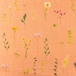[S1464R-187571] [S1464R] Double Gauze Crinkled Digital Printed Leaves and Flowers Peach Snoozy Fabrics (Design D)