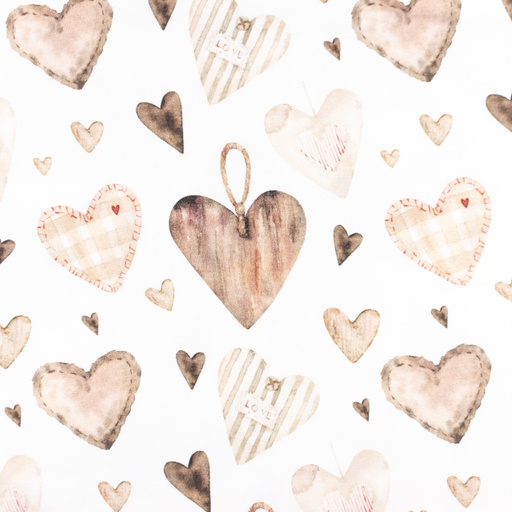 [S1471R] Jersey Digital Printed Lovely Hearts Snoozy Fabrics