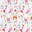 [S1472R-187622] [S1472R] Jersey Digital Printed Deer And Friends Snoozy Fabrics (Design B)