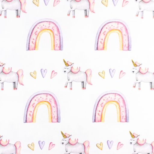 [S1529R] Jersey Digital Printed Rainbow Snoozy Fabrics