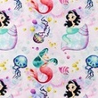 [S1474R-187635] [S1474R] Poplin Digital Printed Mermaid Snoozy Fabrics (Design A)
