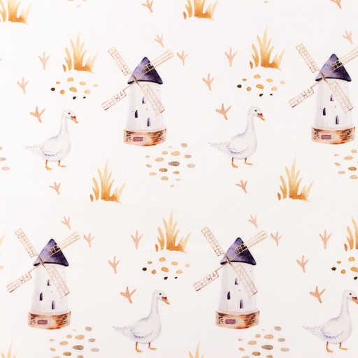 [S1475R] Poplin Digital Printed Farm Style Snoozy Fabrics
