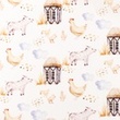 [S1475R-187644] [S1475R] Poplin Digital Printed Farm Style Snoozy Fabrics (Design D)