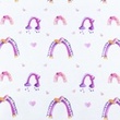 [S1530R-187982] [S1530R] Jersey Digital Printed Pink Rainbow (Light Grey)