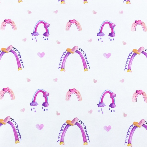 [S1530R] Jersey Digital Printed Pink Rainbow
