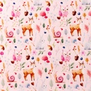 [S1478R-187659] [S1478R] Poplin Digital Printed Deer And Friends Snoozy Fabrics (Design A)