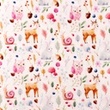 [S1478R-187660] [S1478R] Poplin Digital Printed Deer And Friends Snoozy Fabrics (Design B)