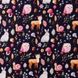 [S1478R-187661] [S1478R] Poplin Digital Printed Deer And Friends Snoozy Fabrics (Design C)