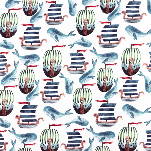 [S1488R] Jersey Digital Printed Walrus Snoozy Fabrics
