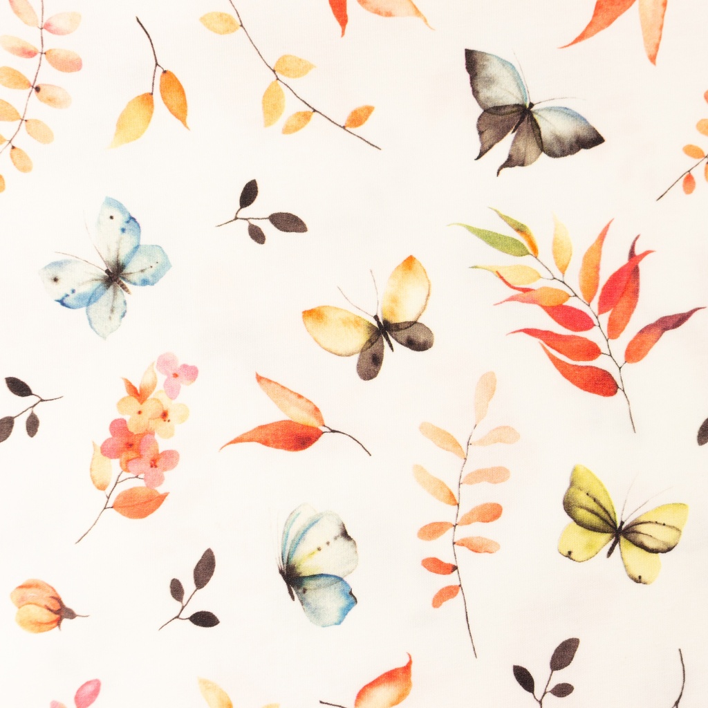 [S1536R] Jersey Digital Printed Flowers Bright