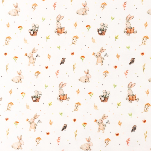 [S1494R] Jersey Digital Printed Bunny Snoozy Fabrics