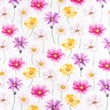 [S1538R-188030] [S1538R] Jersey Digital Printed Daisies (Design A)