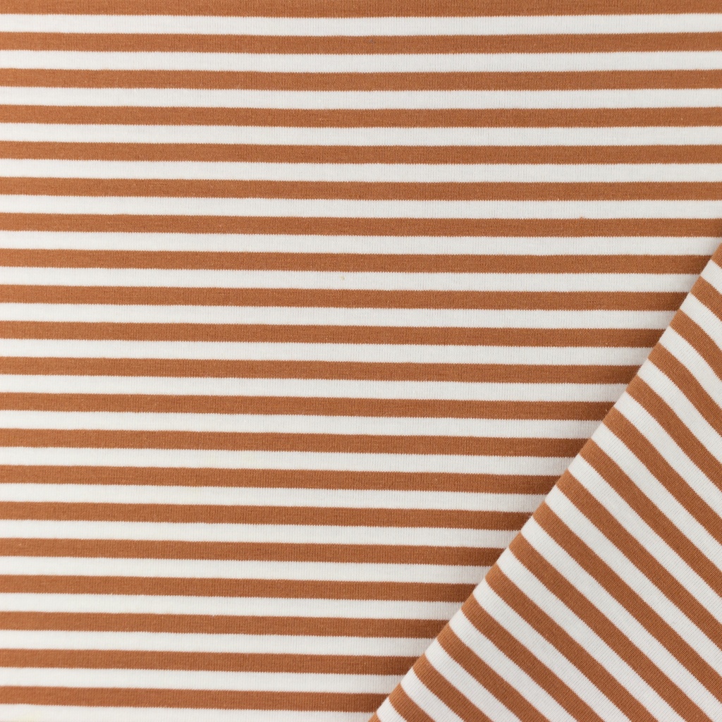[S1685L] Jersey Jacquard Rayas Con Blanco Roto