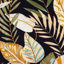[S1691R-3683] [S1691R] Rayon Poplin Printed Leaves (Design C)