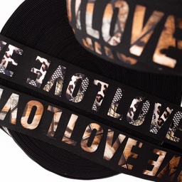 [693R] Polyamide Elastic Love Animal Print