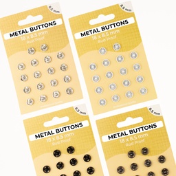 [696R] Metalen Drukknopen Set 8.5 mm