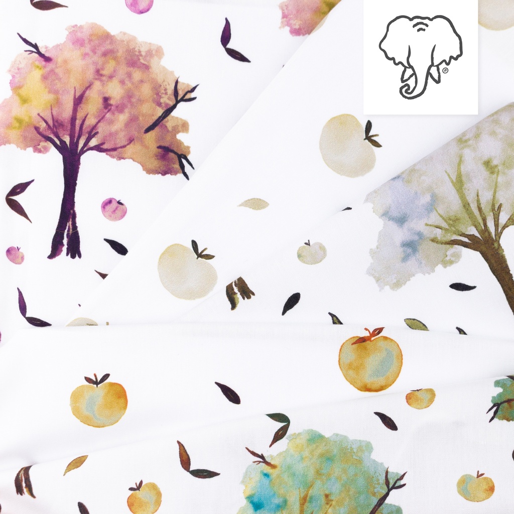 [S1246L] Poplin Digital Printed Mix Oak Snoozy Fabrics 