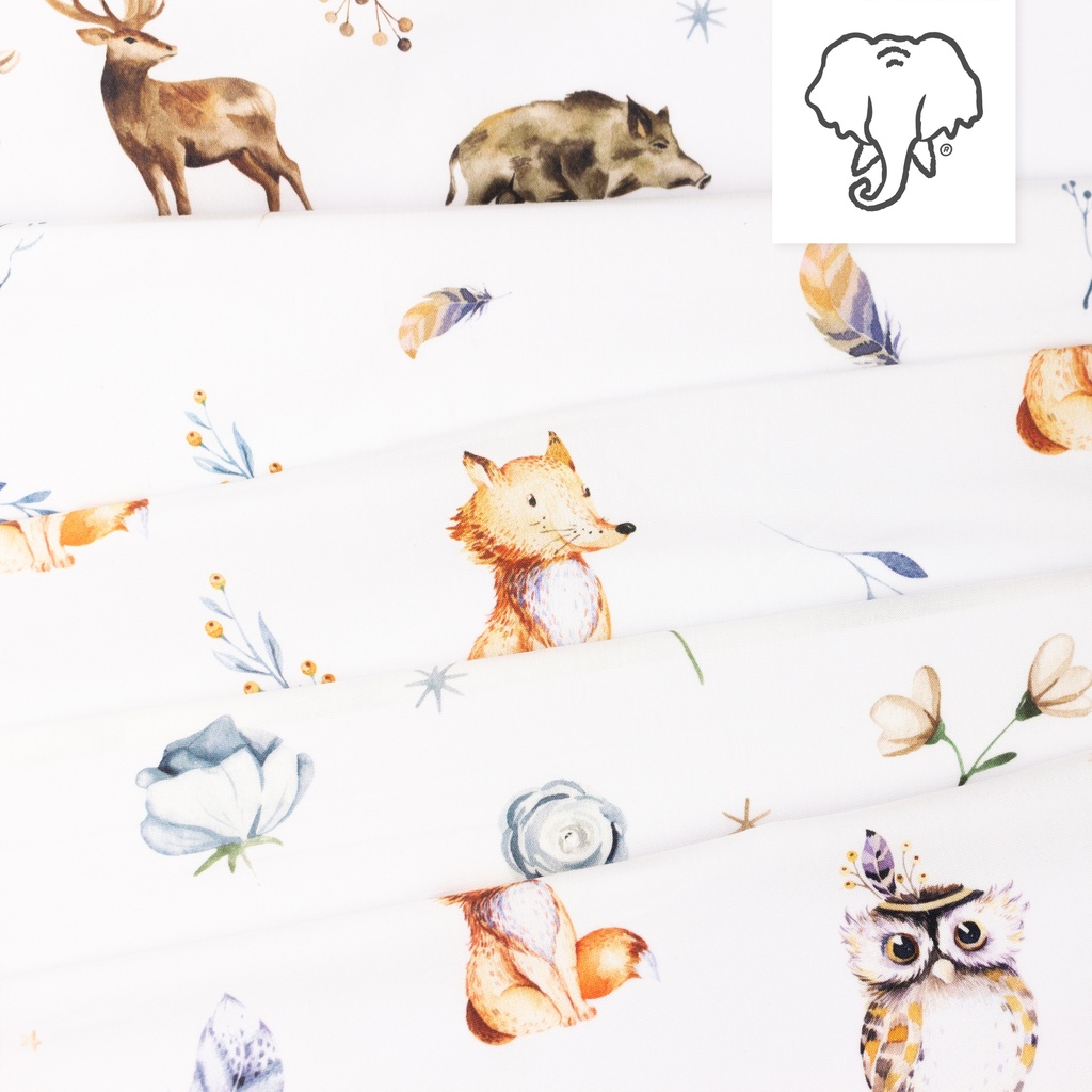 [S1285L] Popeline Digital Gedruckt Mix Bluebell Snoozy Fabrics