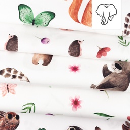 [S1289L] Poplin Digital Printed Mix Finn Snoozy Fabrics