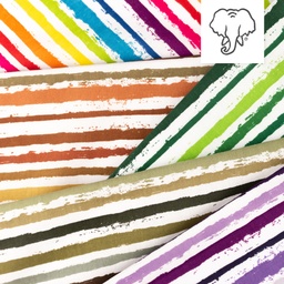 [S1398L] Popeline Stampato Piccole Strisce Snoozy Fabrics