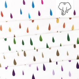 [S1404L] Poplin Printed Raindrops Snoozy Fabrics