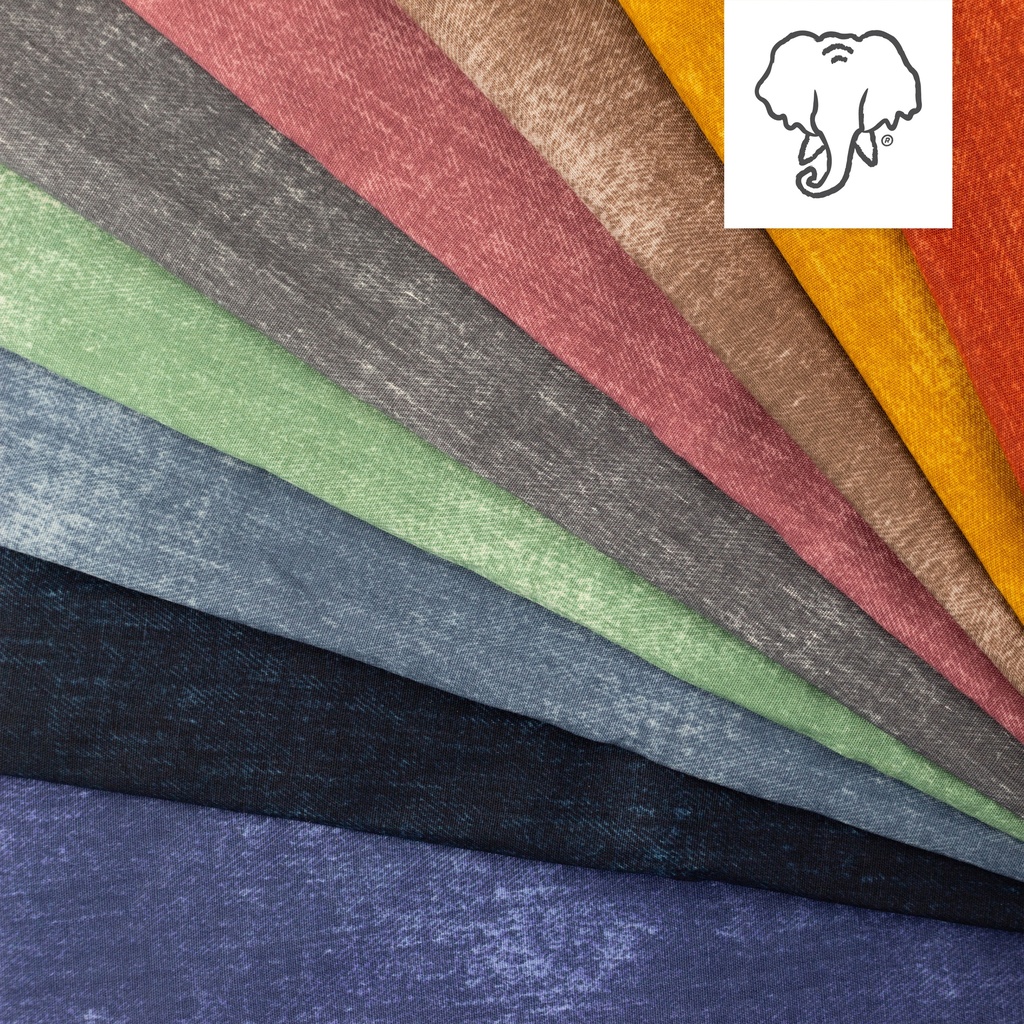 [S1412L] Popeline Imprimé Jeans Snoozy Fabrics