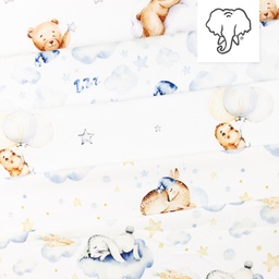 [S1253R] Popeline Impression Numérique Mix Cloudy Snoozy Fabrics