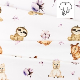 [S1283R] Poplin Digitaal Bedrukt Mix Bloom Snoozy Fabrics