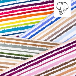 [S1394R] Poplin Printed Small Stripes Snoozy Fabrics