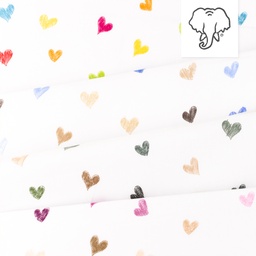 [S1388R] Popelín Tištěné Srdce Snoozy Fabrics