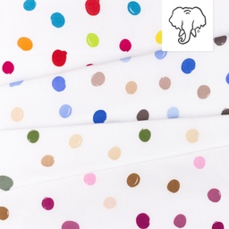 [S1390R] Poplin Bedrukt Grote Stippen Snoozy Fabrics