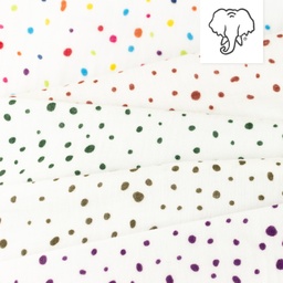 [S1403R] Double Gaze Froissé Imprimé Petits Points Snoozy Fabrics