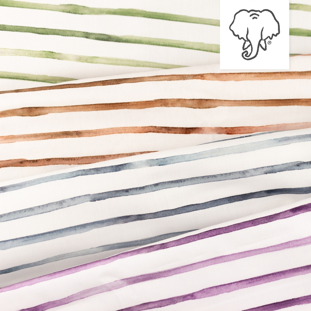 [S1439L] Popeline Imprimé Numérique Rayures Snoozy Fabrics