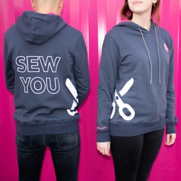 [TCM008R] Textile Center Hoodie Blue Grey