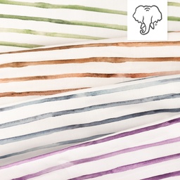 [S1439R] Poplin Digitální Tištěné Pruhy Snoozy Fabrics